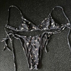 RVCA Black Floral Bikini Set
